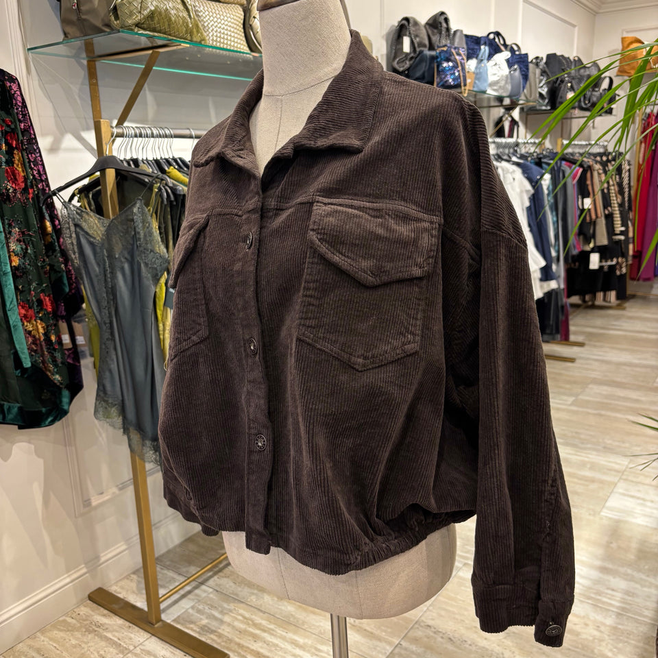 CHAQUETA DE PANA MARRÓN CHOCOLATE