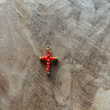 COLGANTE CRUZ CORAL BOLITAS