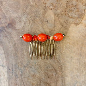 PEINECILLO BOLAS NARANJA