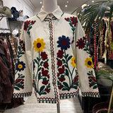 CHAQUETA BORDADA FLORES