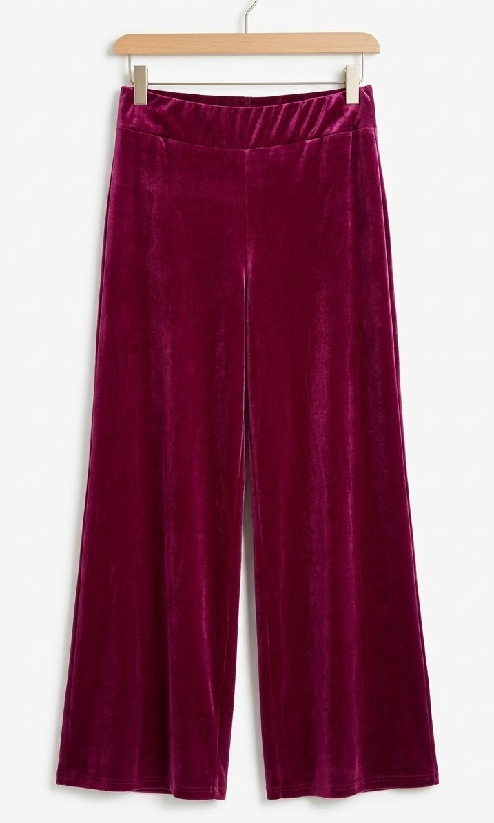 PANTALON TERCIOPELO FUCSIA