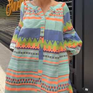 VESTIDO ESTAMPADO ÉTNICO