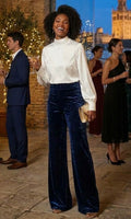PANTALON TERCIOPELO AZUL MARINO