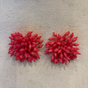 PENDIENTE POMPON ROSA