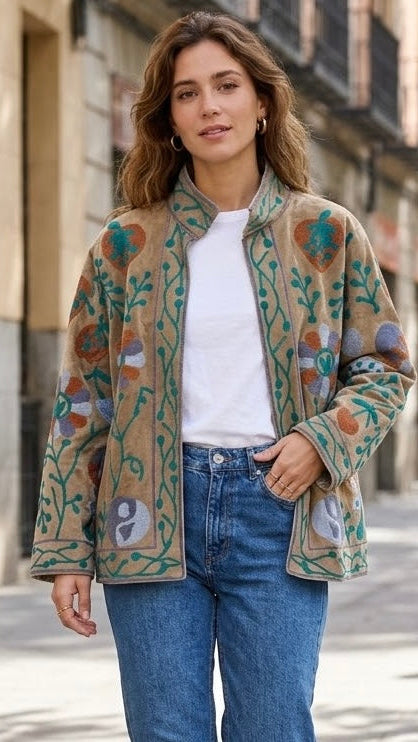 CHAQUETA ESTILO SUZANI VERDE HOJA