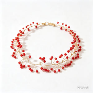 CHOKER PIEDRAS ROJAS