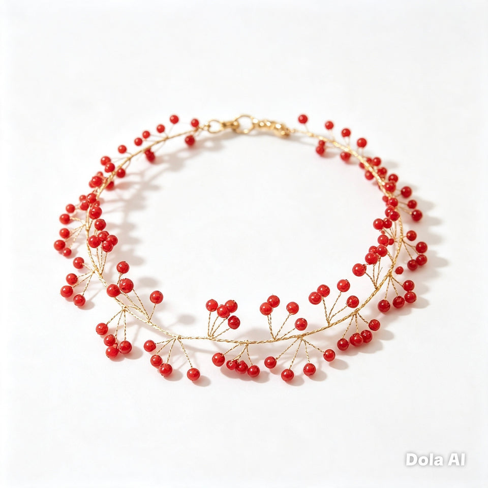 CHOKER PIEDRAS ROJAS