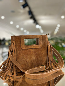 BOLSO DE FLECOS MINI CAMEL