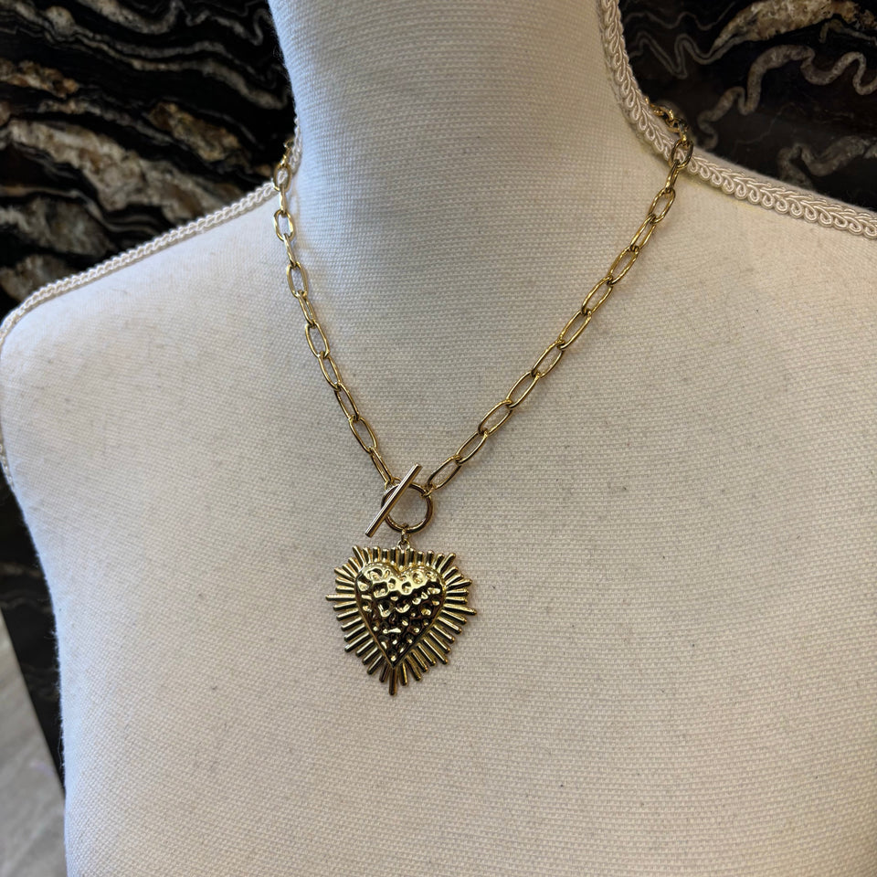 CADENA SAGRADO CORAZON DORADO
