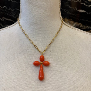 COLLAR CRUZ CORAL