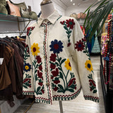 CHAQUETA BORDADA FLORES