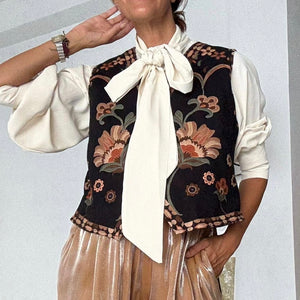 CHALECO ESTAMPADO NEGRO