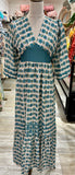 VESTIDO ESTAMPADO TURQUESA