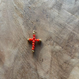 COLGANTE CRUZ CORAL BOLITAS