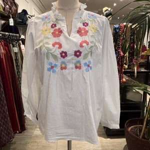 BLUSA BLANCA FLORES