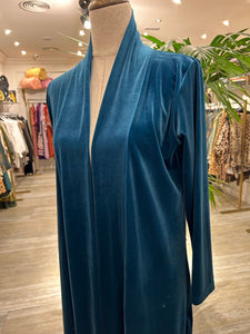 KIMONO TERCIOPELO LARGO AZUL