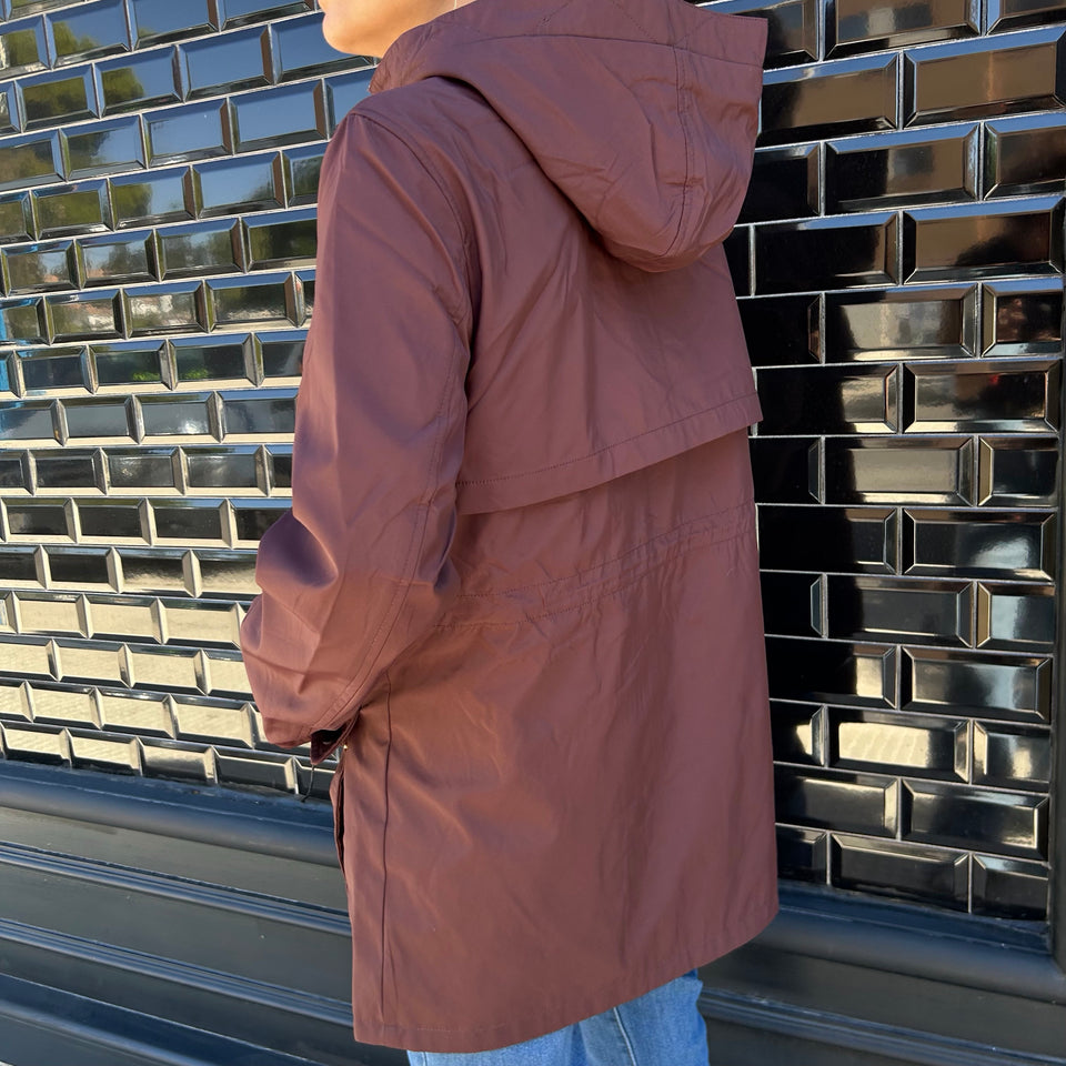ABRIGO REVERSIBLE BURDEOS