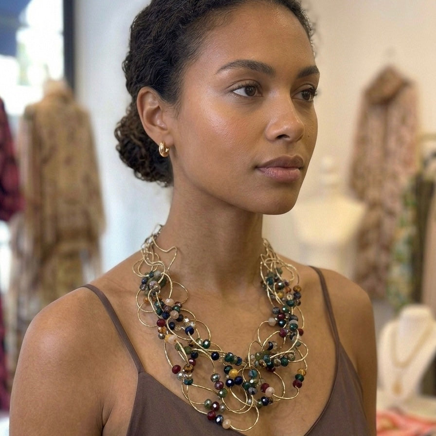 COLLAR PIEDRAS COLORES