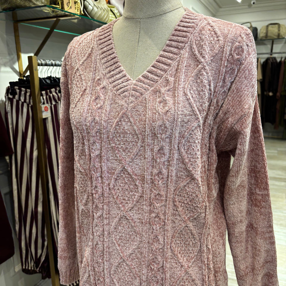 JERSEY CHENILLA ROSA