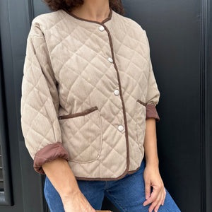 CHAQUETA DE PANA BEIGE