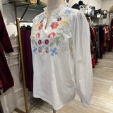 BLUSA BLANCA FLORES