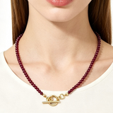 COLLAR PIEDRAS BURDEOS