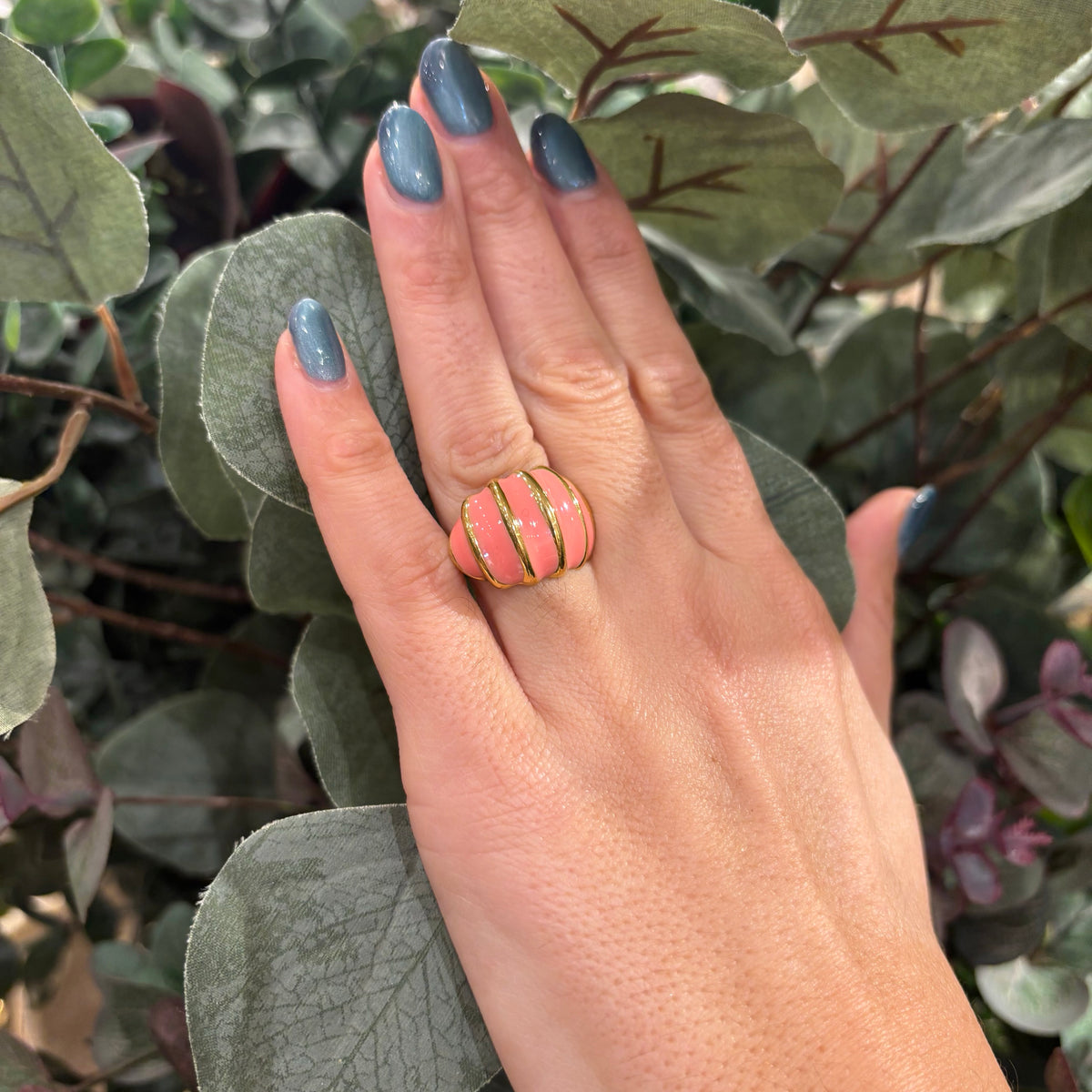 ANILLO RAYADO ROSA