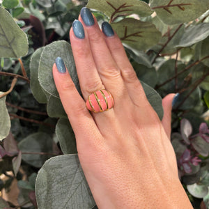 PENDIENTE RAYADO ROSA