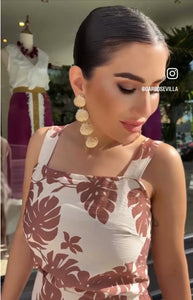 CONJUNTO DE FALDA Y TOP HOJAS