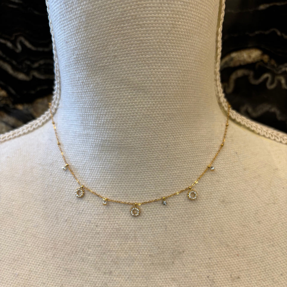 CADENA DETALLES FLOR DE CRISTAL