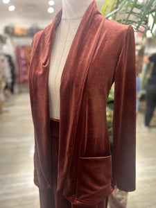 BLAZER DE TERCIOPELO TERRACOTTA