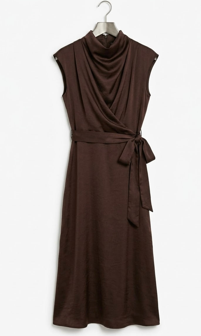 VESTIDO BREST MARRON