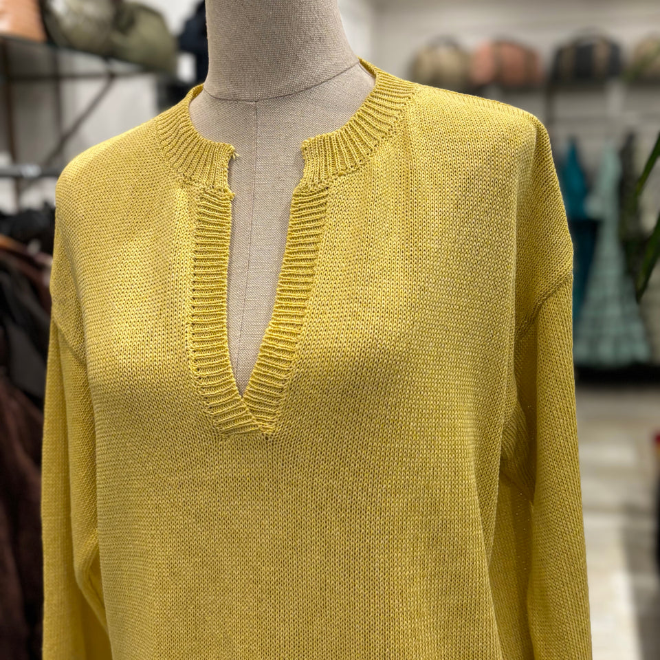JERSEY AMARILLO CUELLO V PUNTO FINO