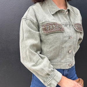 CHAQUETA VAQUERA VERDE CACERIA