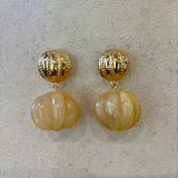 PENDIENTE CALABAZA BEIGE