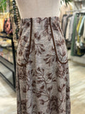 FALDA ESTAMPADA TOPO CON BOLSILLOS