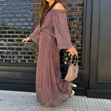CONJUNTO RAYAS TONOS MARRONES