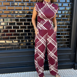 CONJUNTO TOP Y PANTALON ESTAMPADO