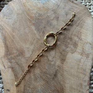 PULSERA CIRCULO CENTRAL OVALADO