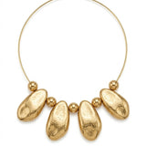 COLLAR PIEDRAS DORADAS