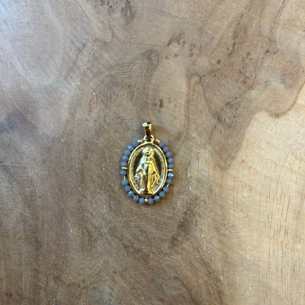 COLGANTE MILAGROSA GRANDES PIEDRA GRIS