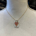CADENA CORAZON ROSA