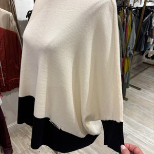 JERSEY AMPLIO BEIGE CON FRANJA NEGRA