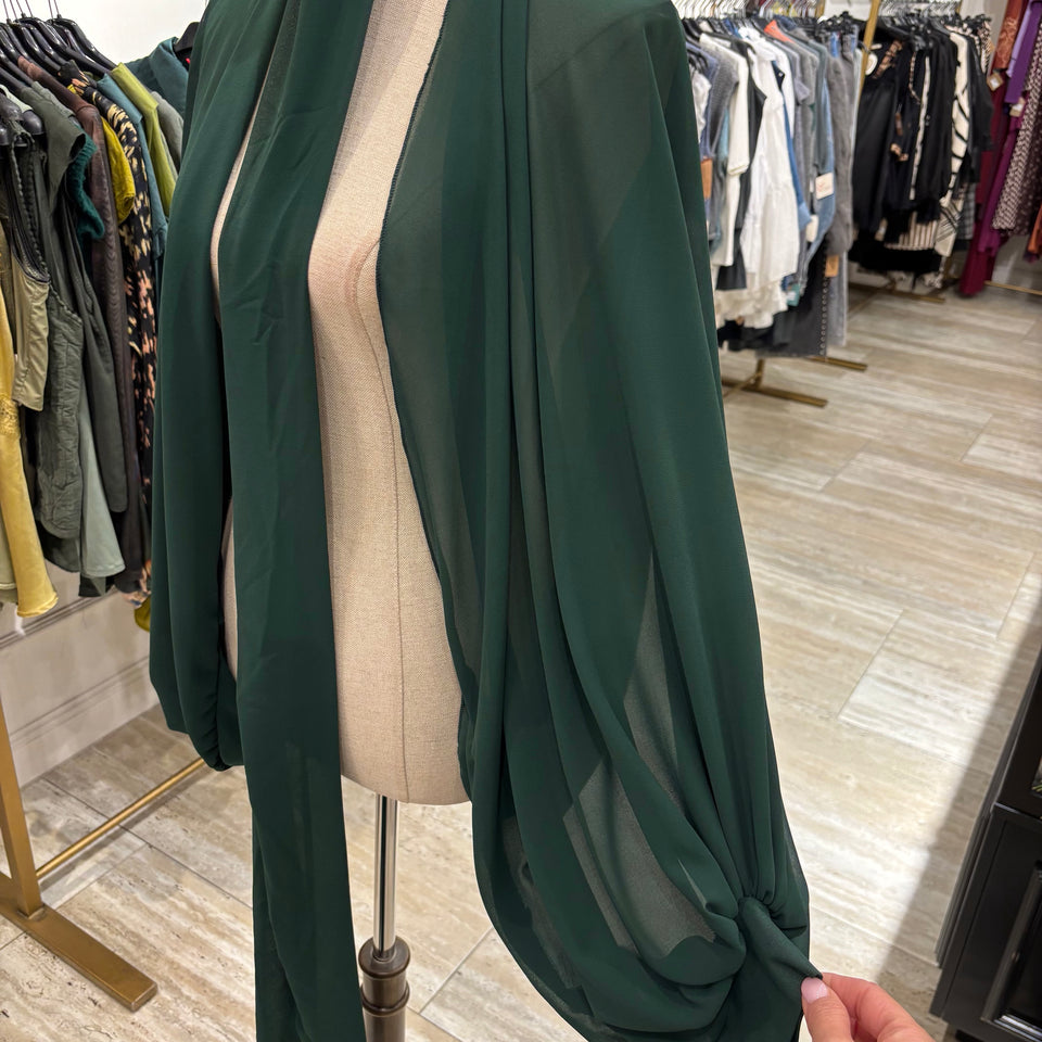 CAPA DE GASA CON MANGAS VERDE