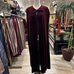 CAPA TERCIOPELO LARGA BURDEOS