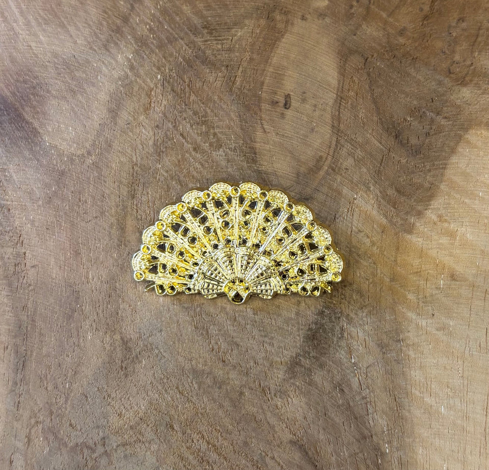 BROCHE ABANICO LABRADO
