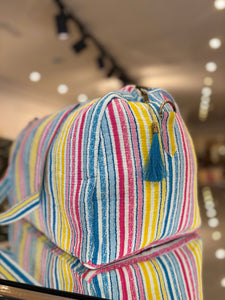 BOLSA ESTAMPADA DE RAYAS DE COLORES