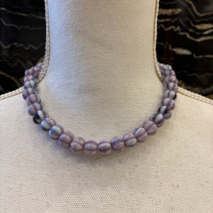 COLLAR BOLAS CERAMICA MALVA