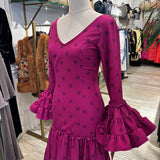 VESTIDO CANASTERO BUGANVILLA CON LUNARES