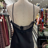 VESTIDO LENCERO ASIMETRICO NEGRO